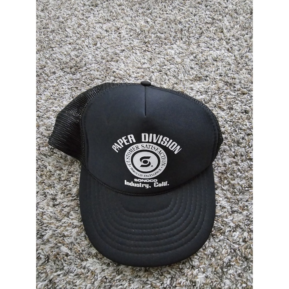 Vtg Sonoco‎ Paper Division Mesh Trucker Hat OSFM Nissin